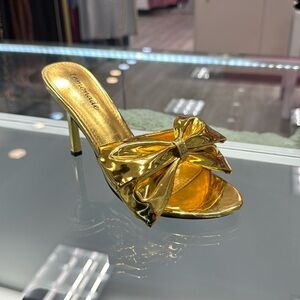 KALIA Gold Metallic Bow Mule- Lemonade Shoes